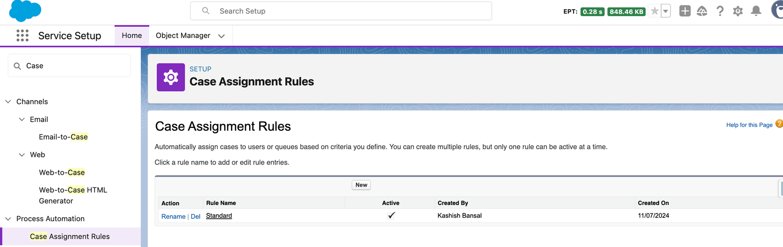 Case Assignment Rule New